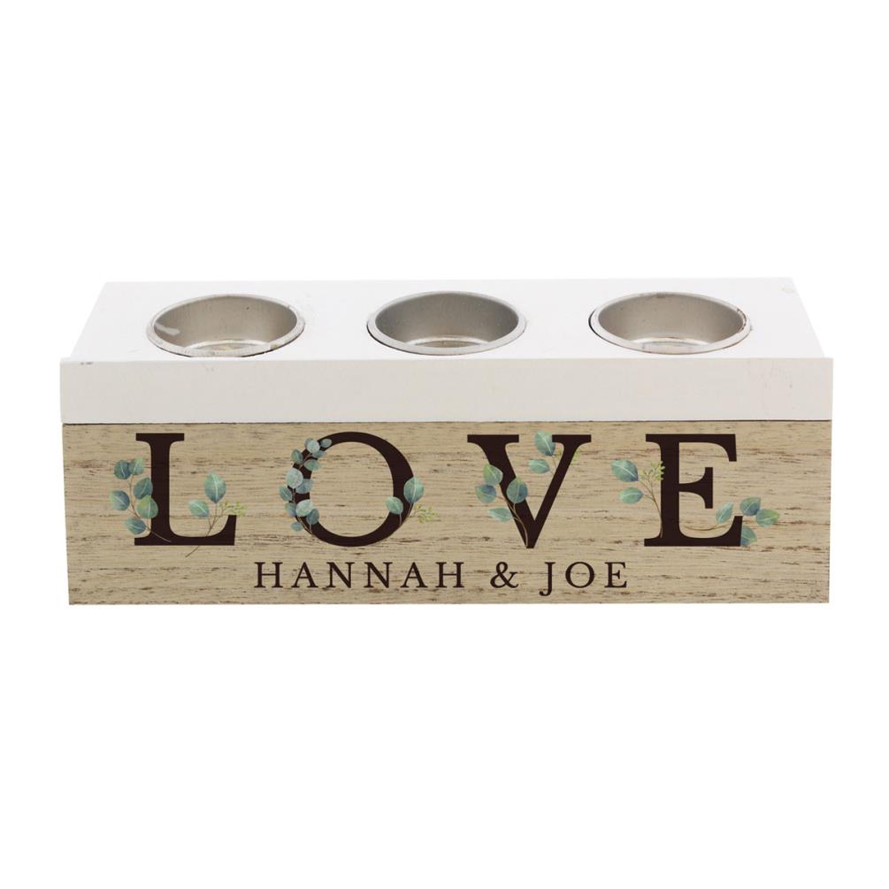 Personalised Botanical Triple Tea Light Box £15.29